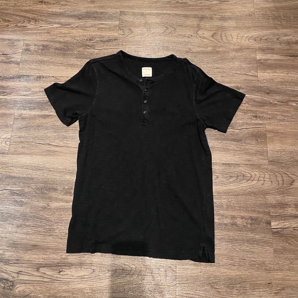 Black Henley Tshirt